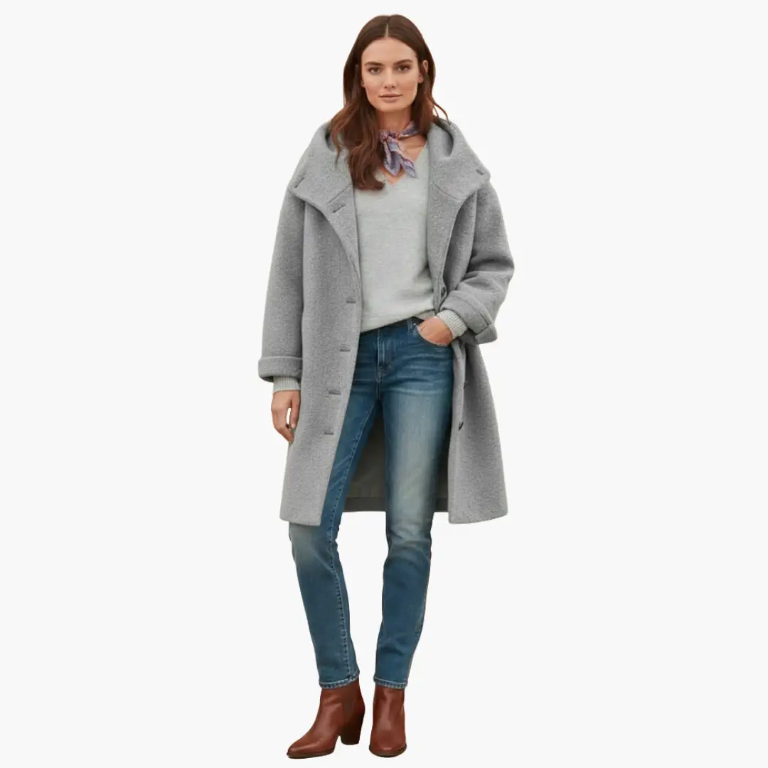 Women’s Hooded Longline Coat Jacket