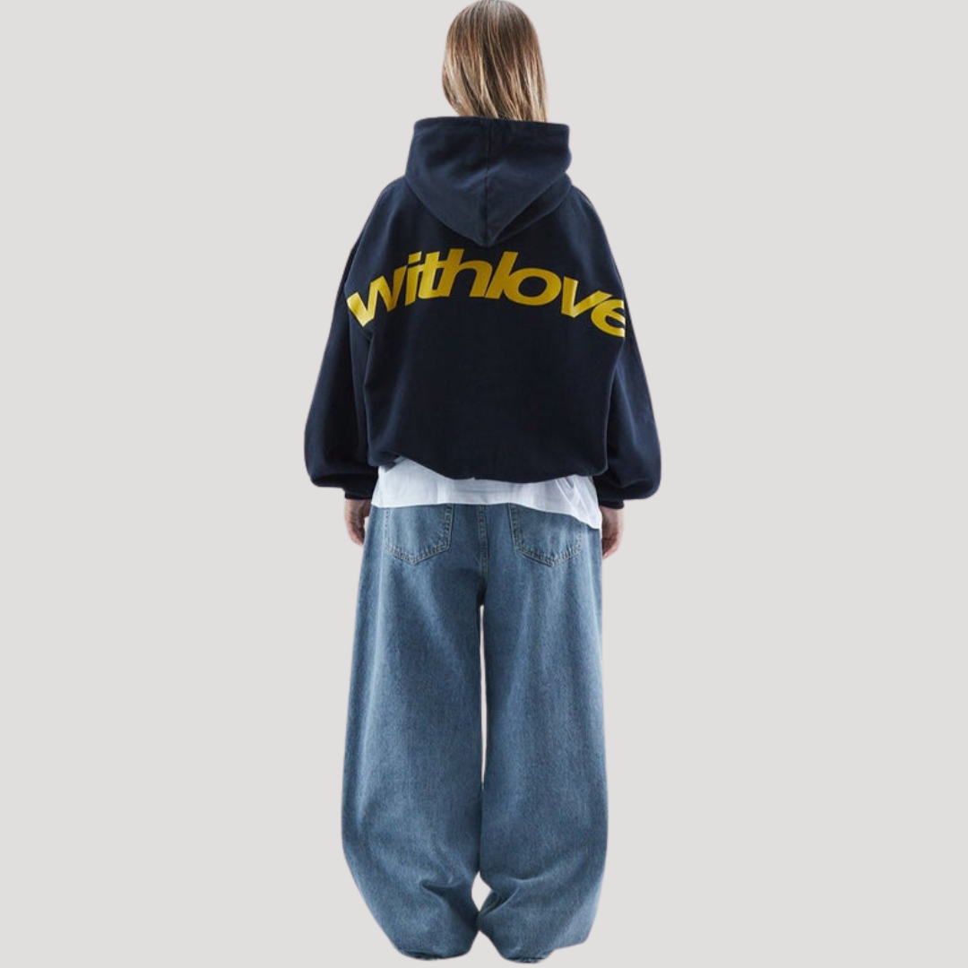 Unisex Oversized Graphic Hoodie with Kangaroo Pocket