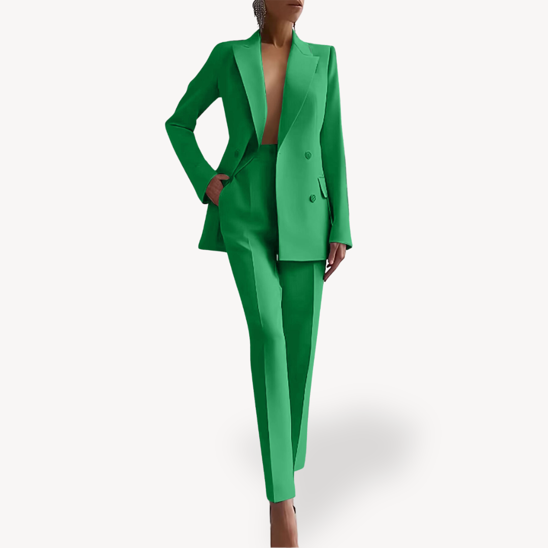 Women's Double-Breasted Power Formal Suit Set