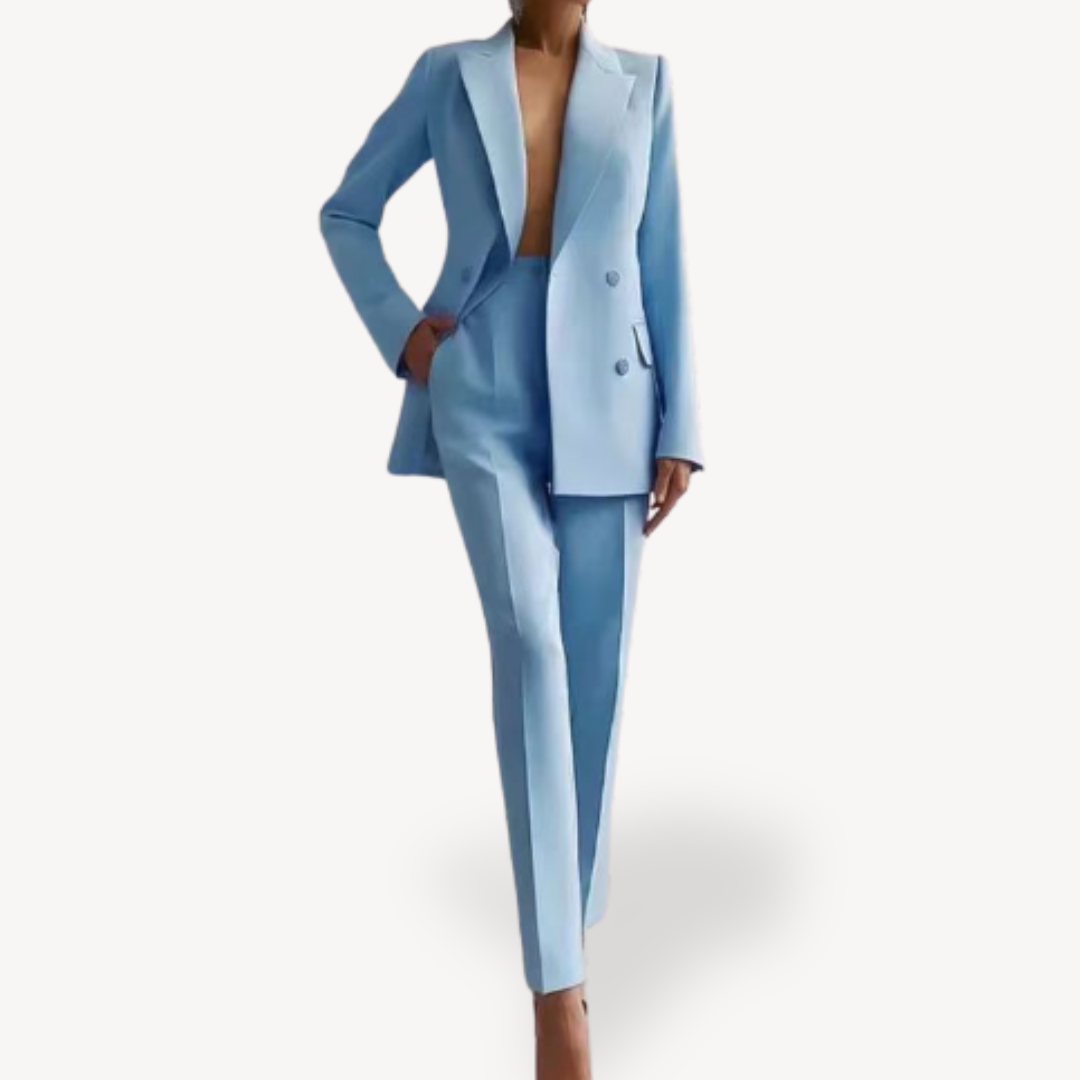 Women's Double-Breasted Power Formal Suit Set