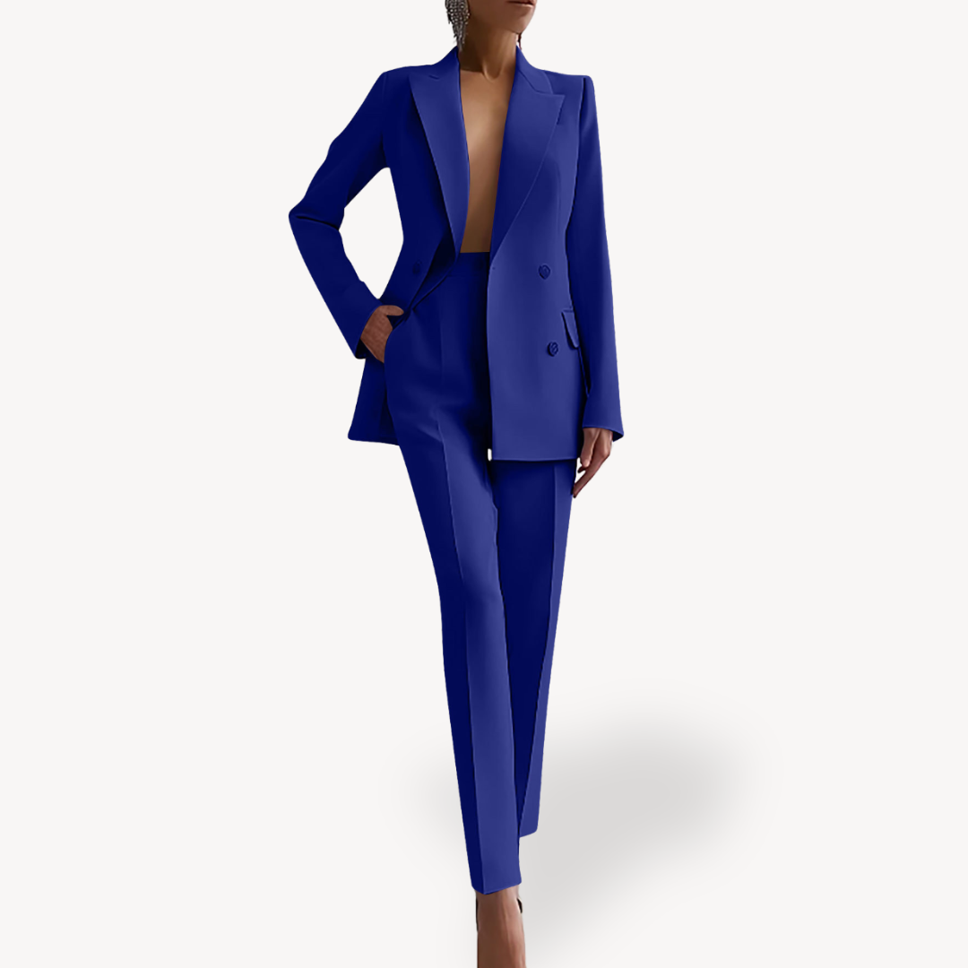 Women's Double-Breasted Power Formal Suit Set