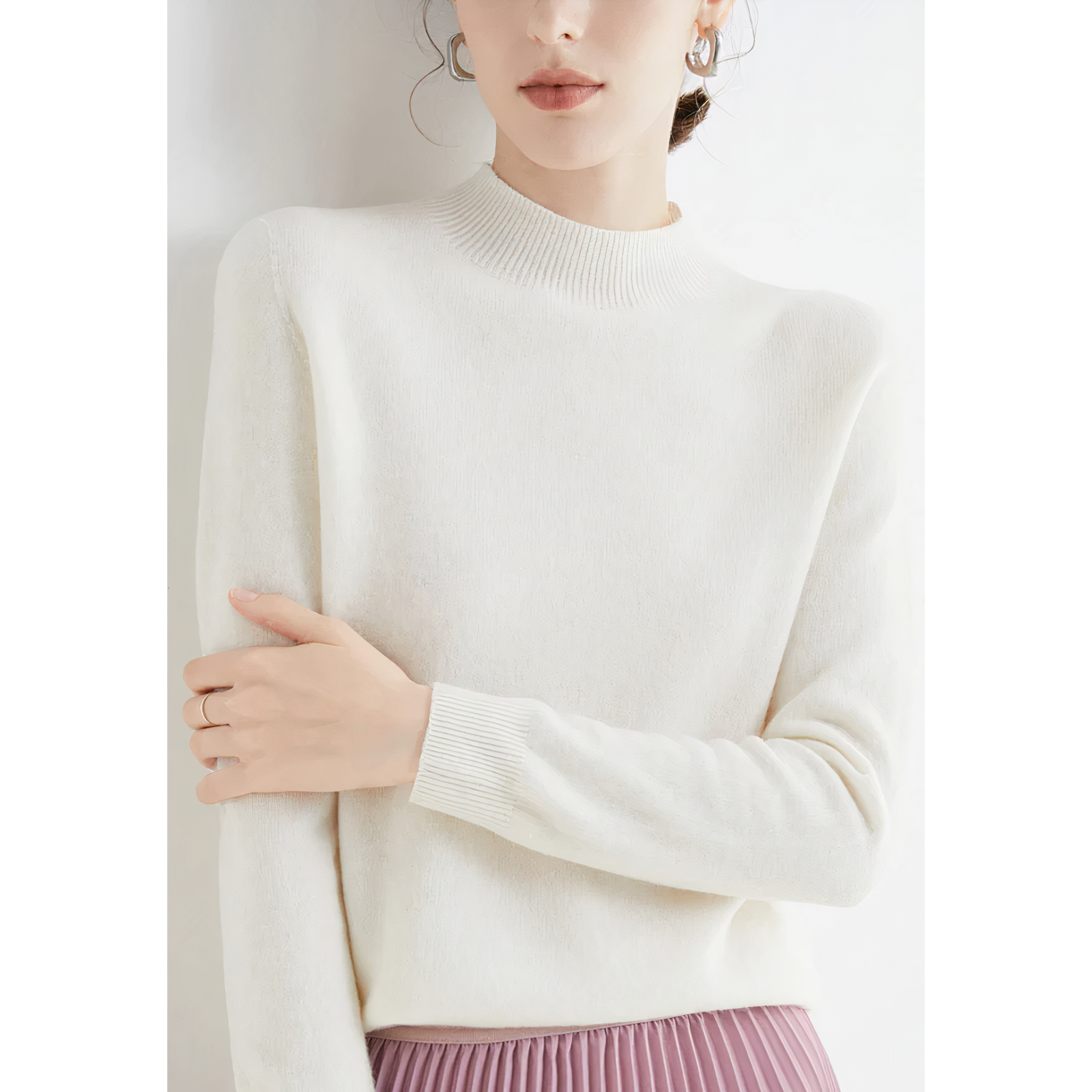 Women's Crew Neck Soft Knit Sweater