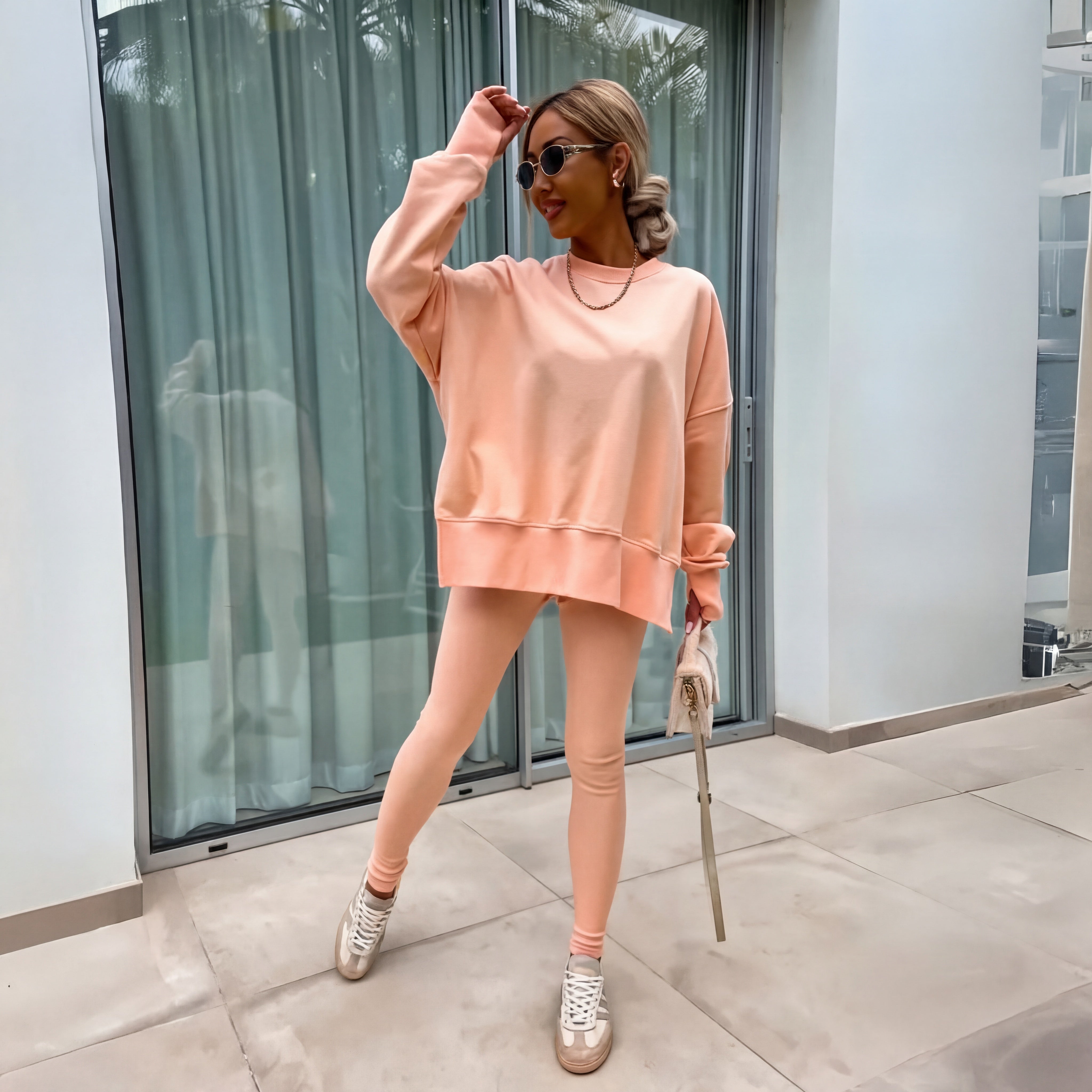 Women's Casual Long Sleeve Sweatshirt Pants Set
