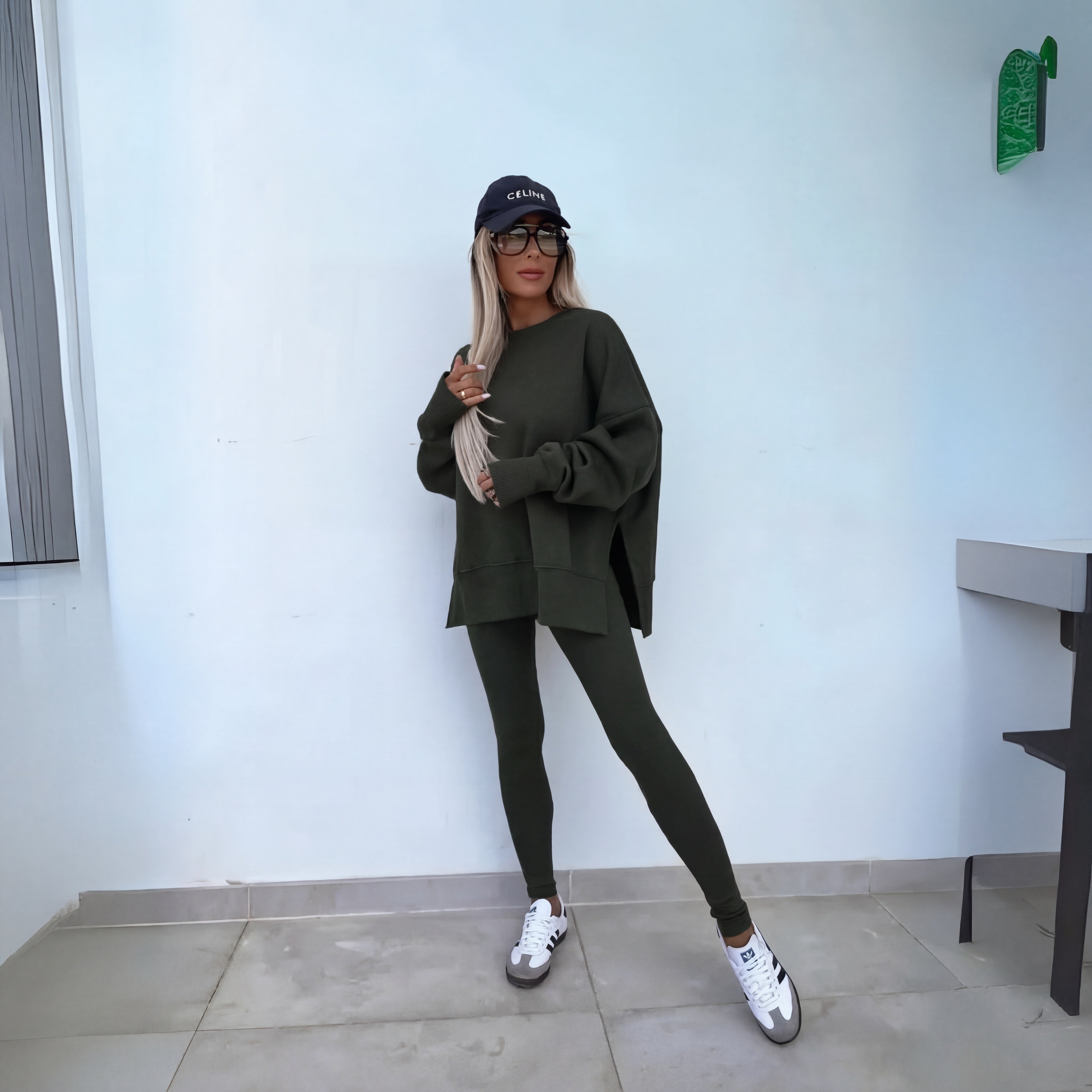 Women's Casual Long Sleeve Sweatshirt Pants Set