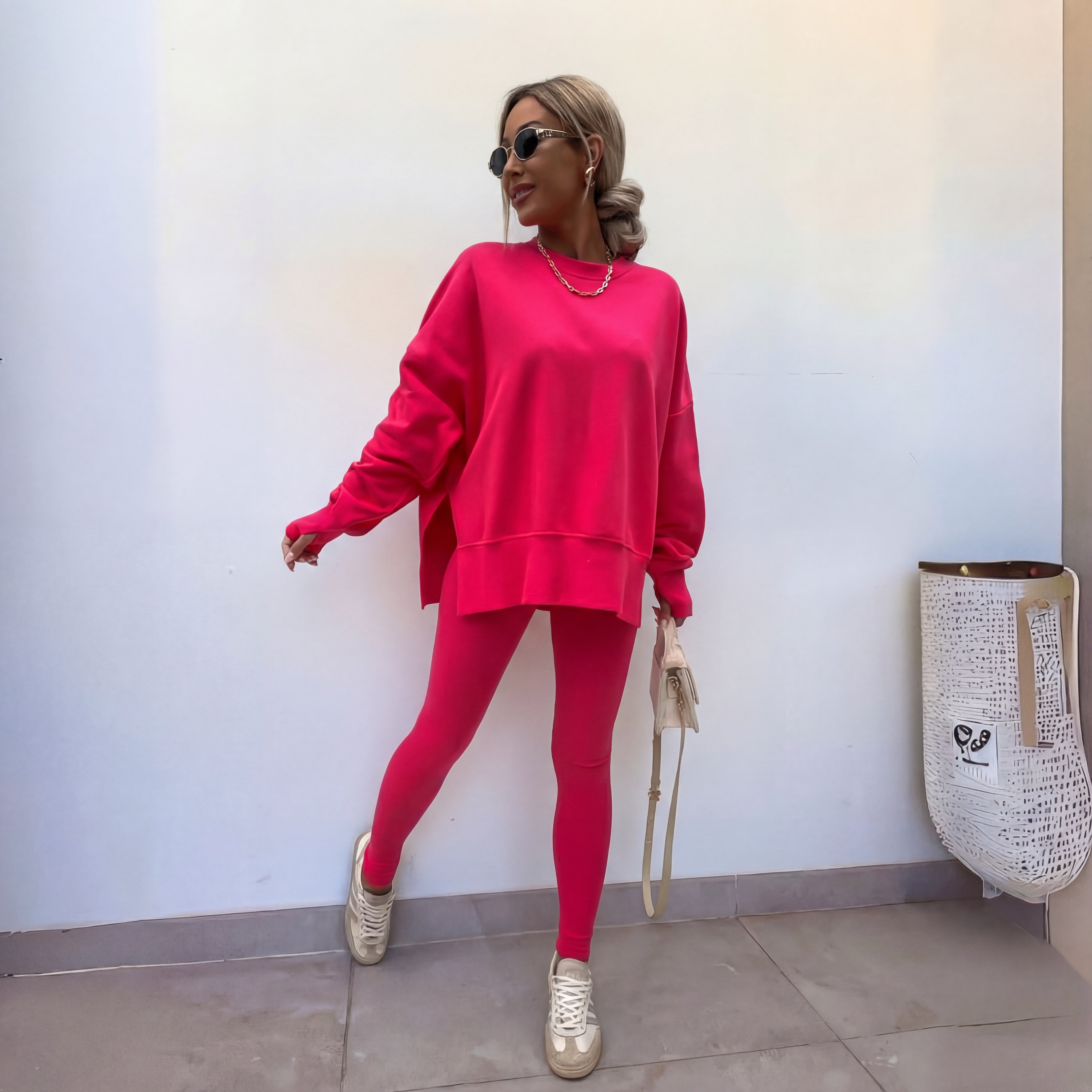 Women's Casual Long Sleeve Sweatshirt Pants Set