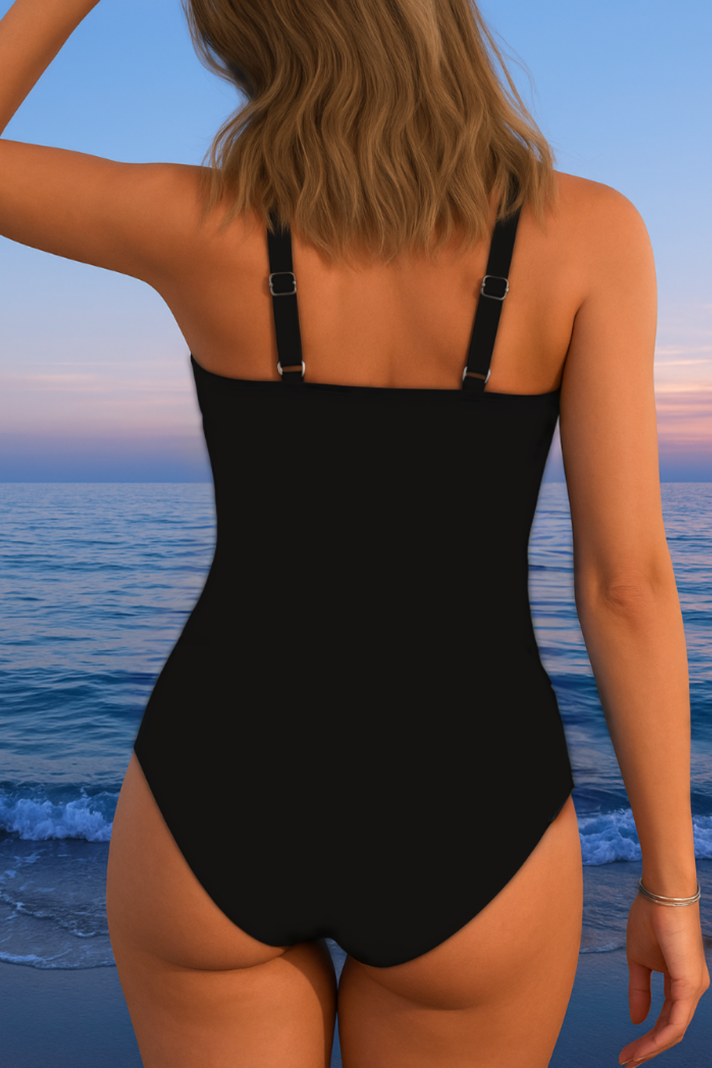 Women's Tummy Control Wrap One-Piece Swimsuit