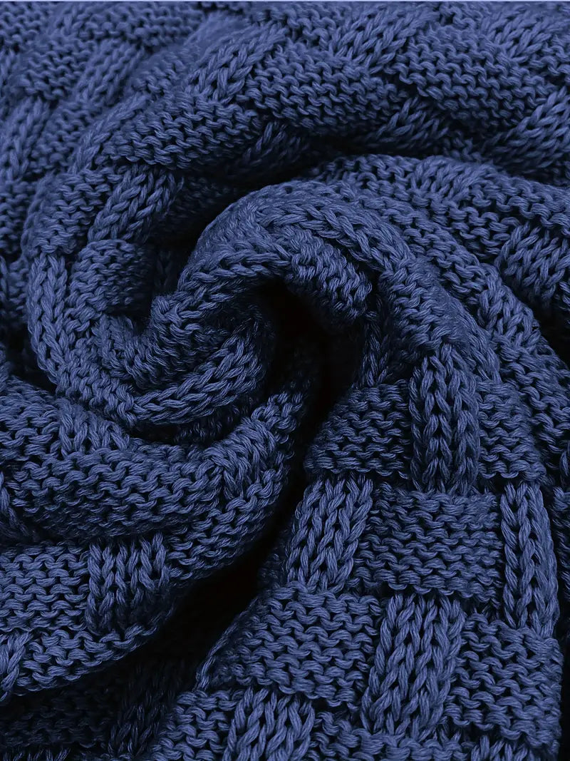 Men's Textured Half-Zip Knit Sweater