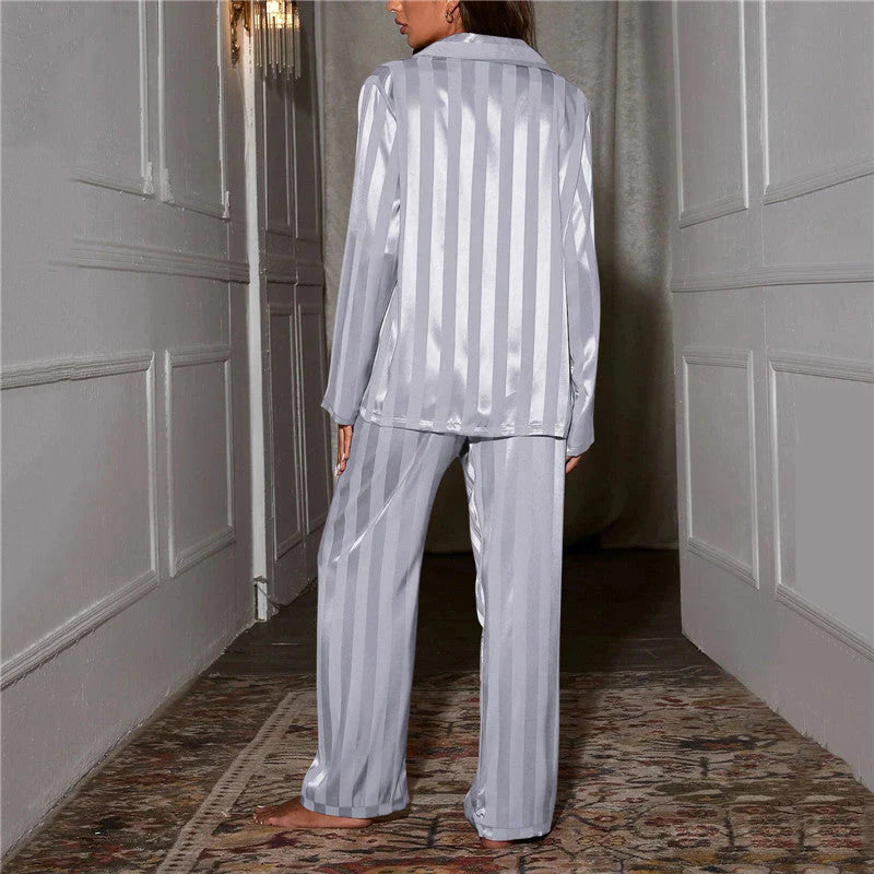 Women's Elegant Stripe Pajama Set