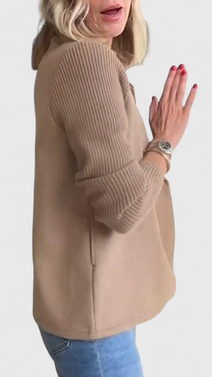 Women's Elegant Double-Breasted Knit Blazer