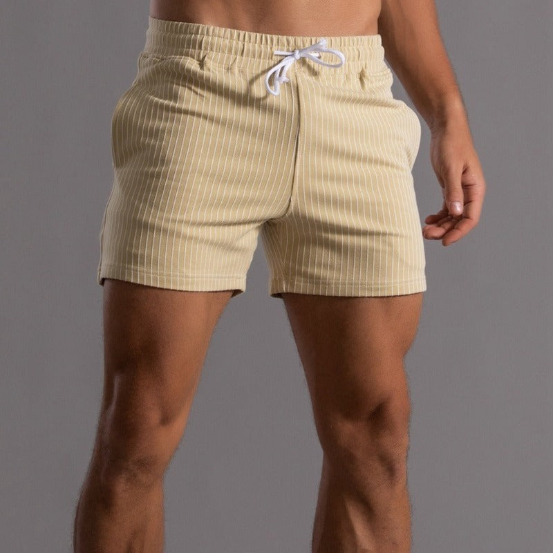 Men's Striped Drawstring Swim Shorts