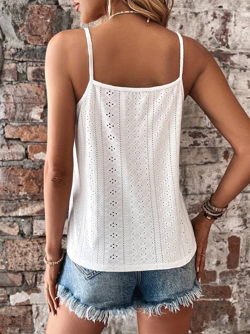 Women’s Lace Trim Spaghetti Strap Cami Top