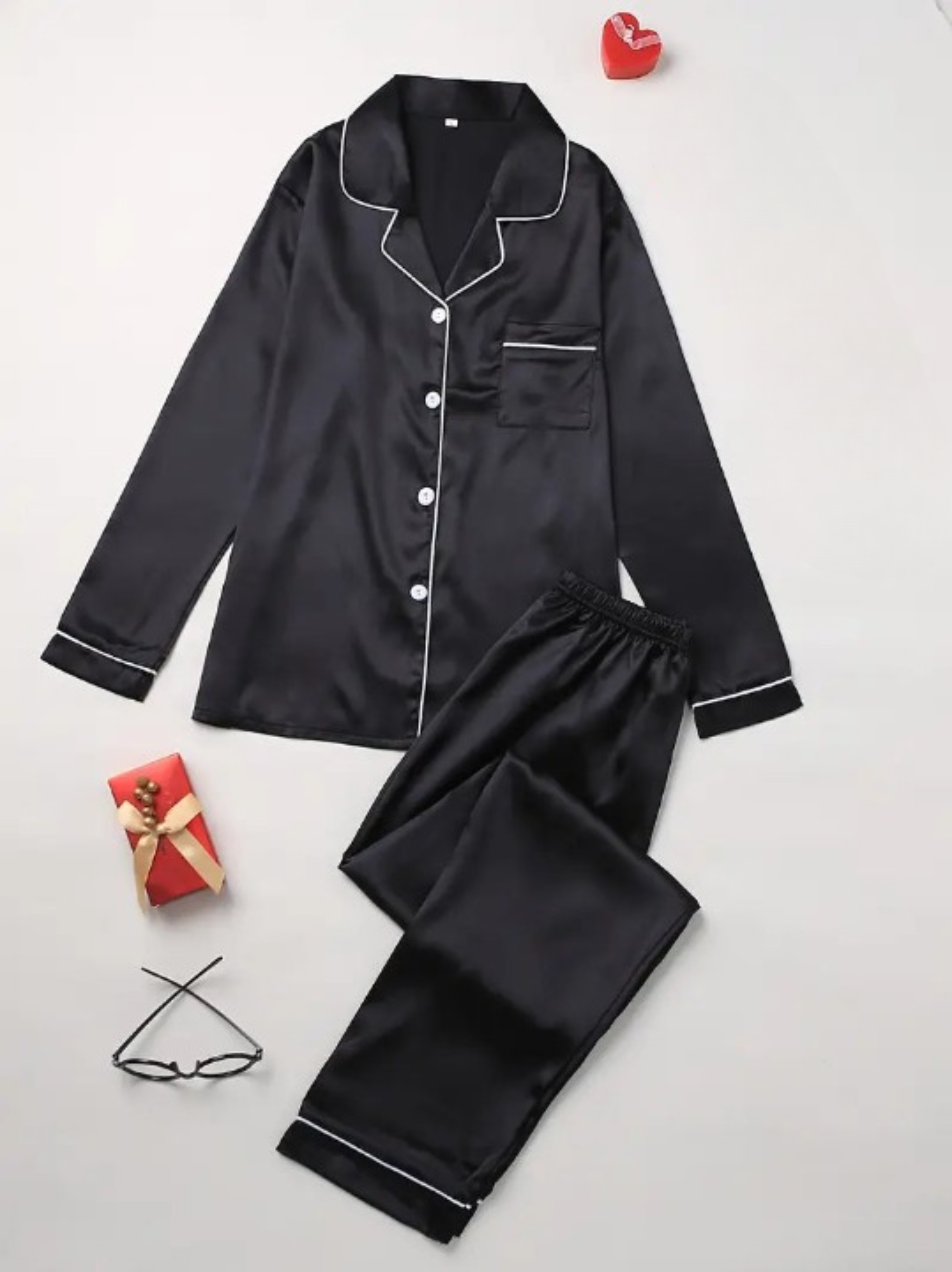 Women’s Pajama Set Long Sleeve Button-Up Sleepwear
