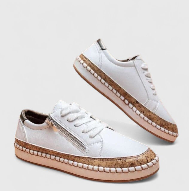 Women's Floral Lace-Up Casual Sneakers