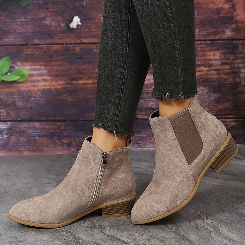 Stylish Women's Suede Ankle Boots