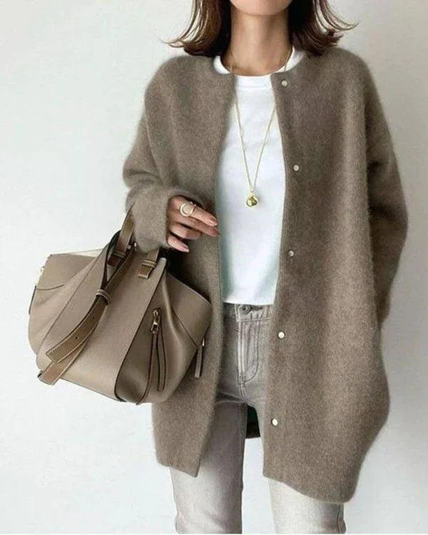 Women's Button-Up Relaxed Fit Cardigan