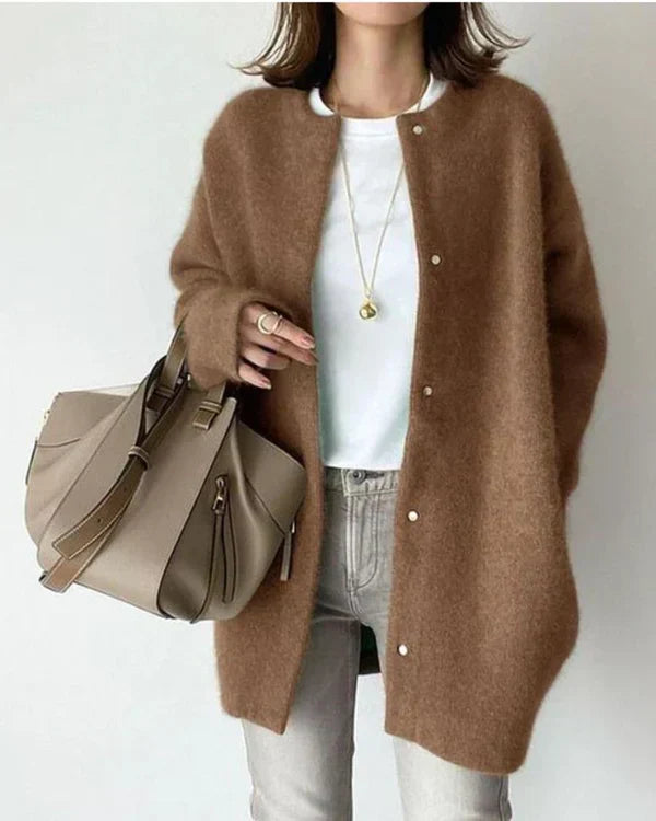 Women's Button-Up Relaxed Fit Cardigan