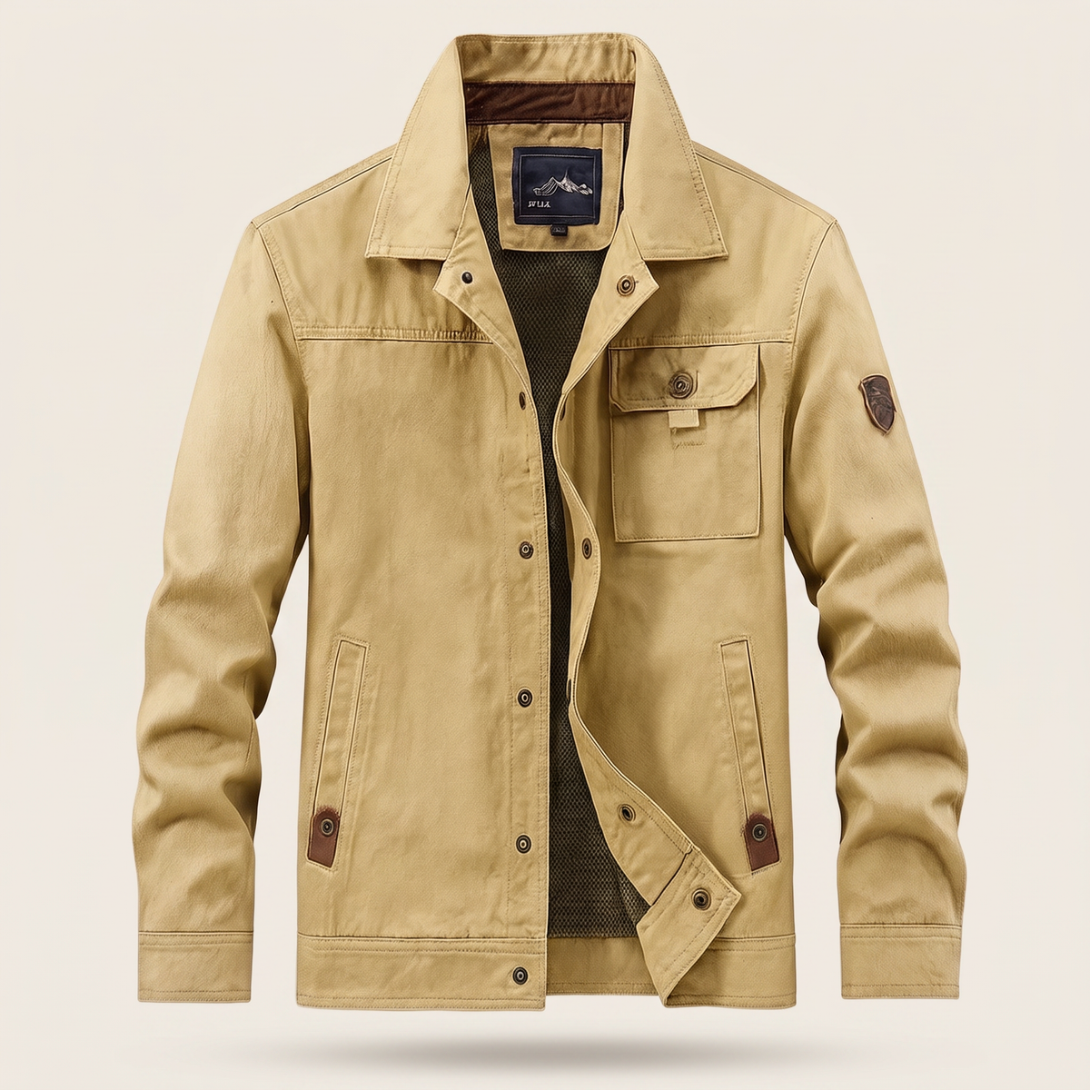 Men's Utility Workwear Jacket with Multiple Pockets