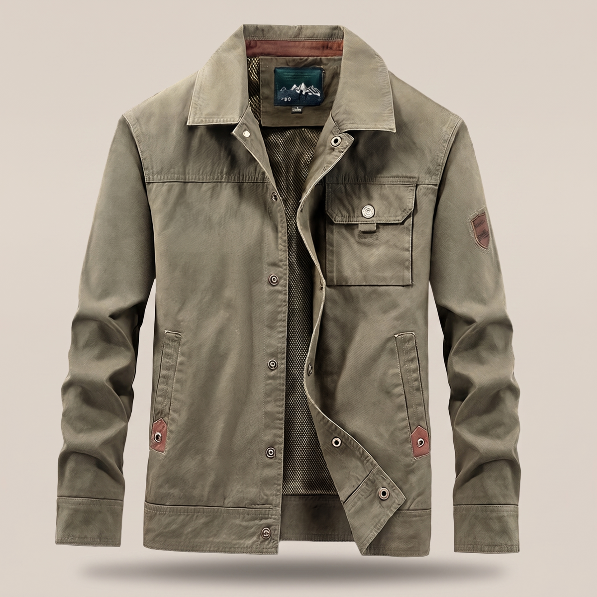 Men's Utility Workwear Jacket with Multiple Pockets