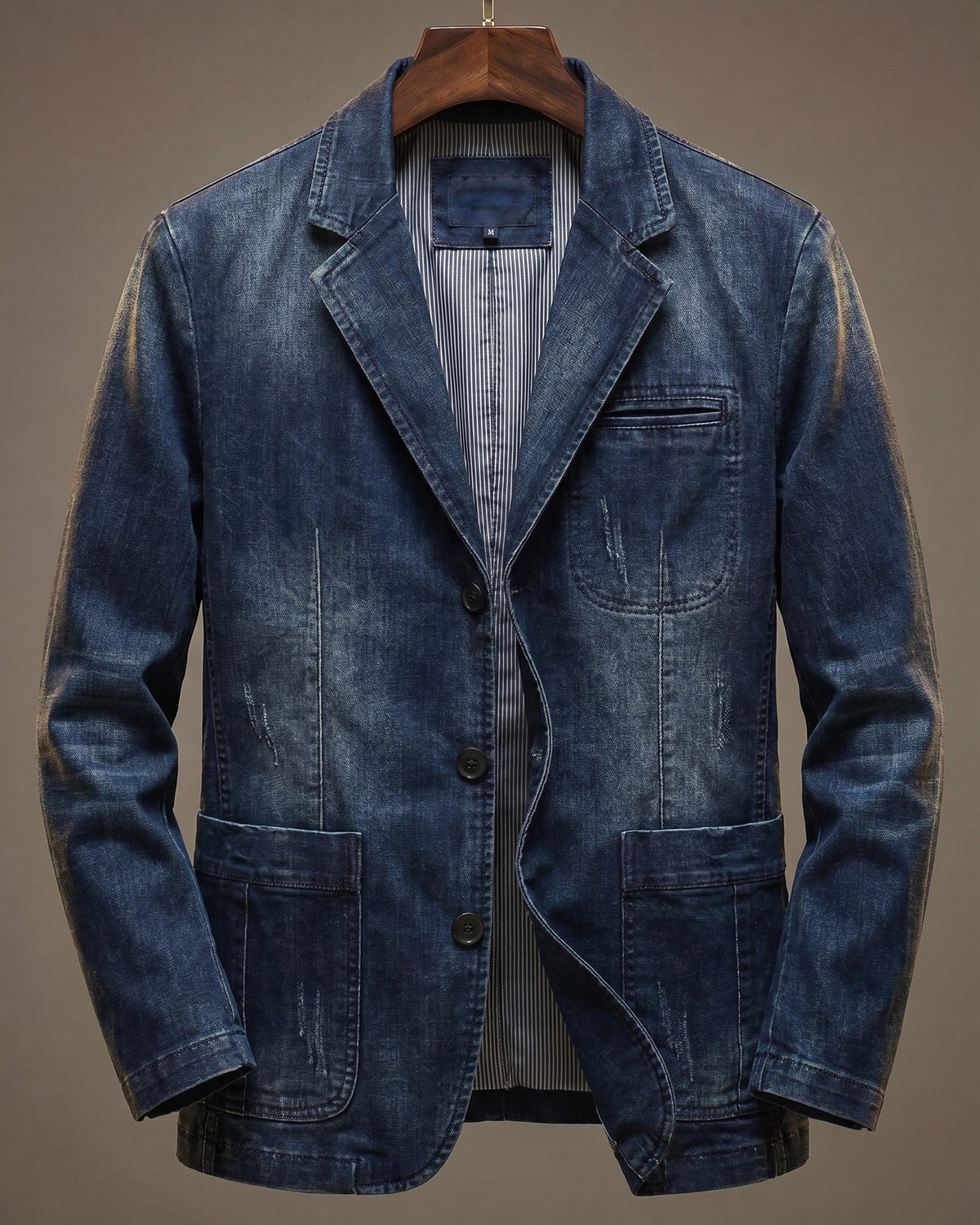 Men's Casual Tailored Blazer with Notch Lapels