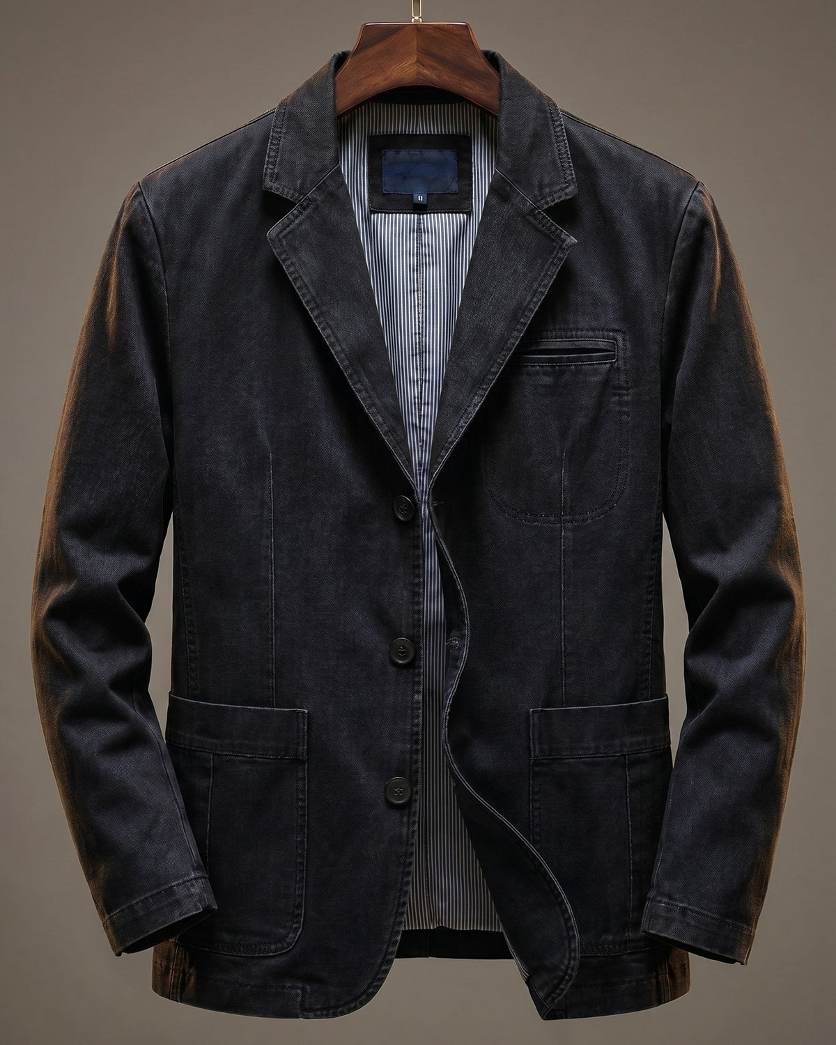 Men's Casual Tailored Blazer with Notch Lapels