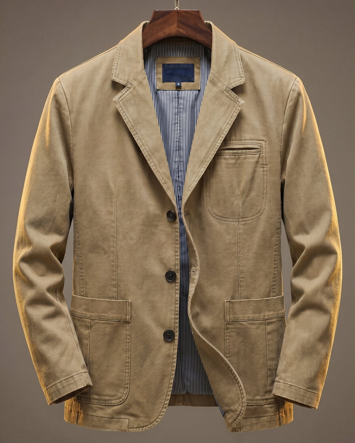 Men's Casual Tailored Blazer with Notch Lapels