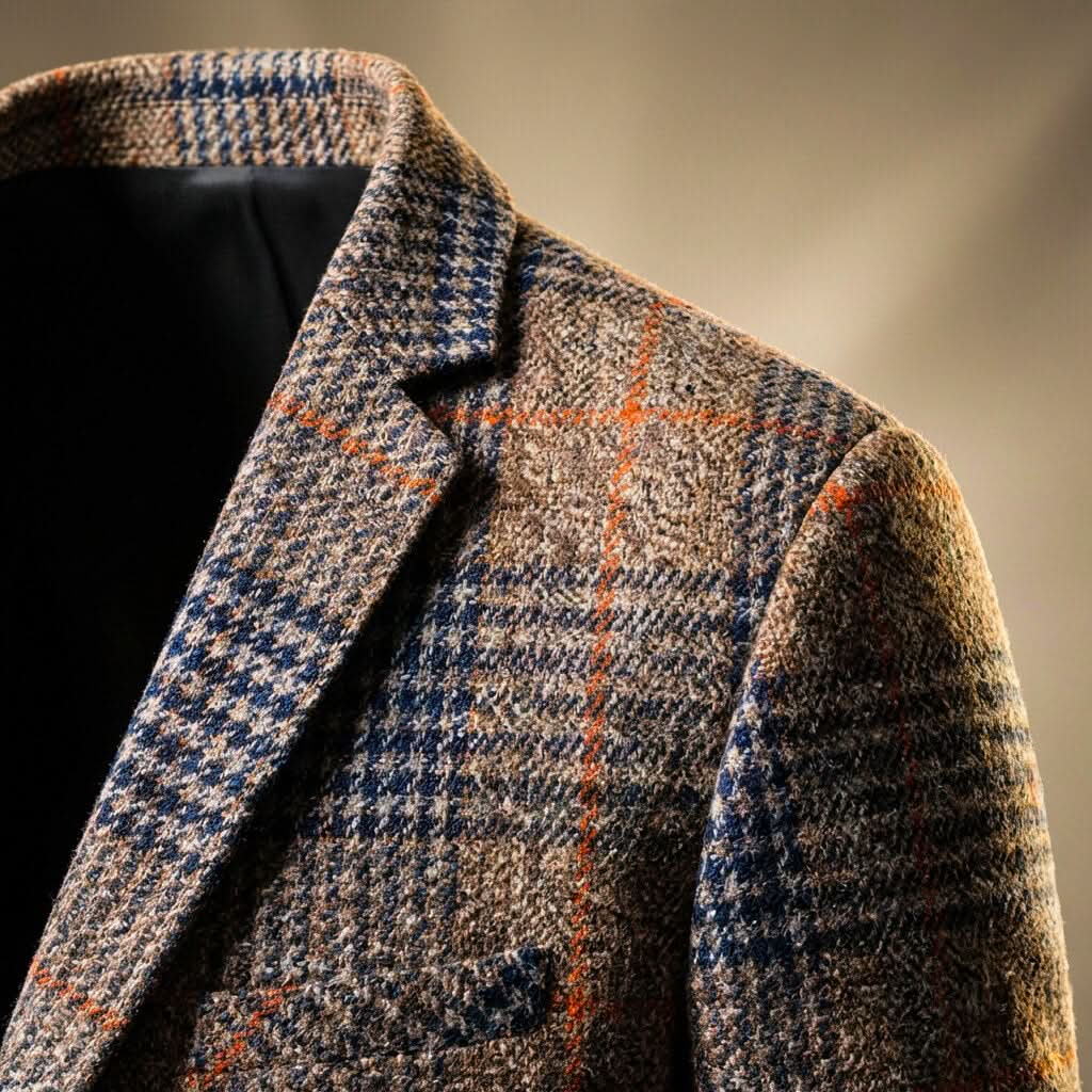 Women's Tailored Wool Houndstooth Blazer