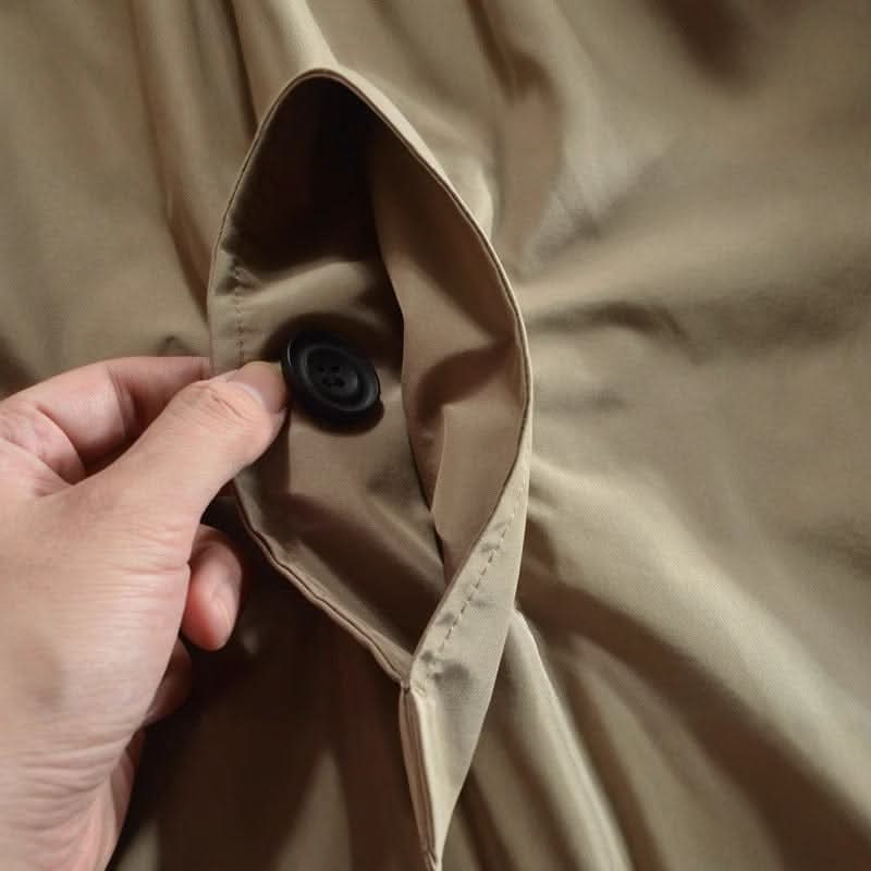 Men's Classic Button-Front Trench Coat