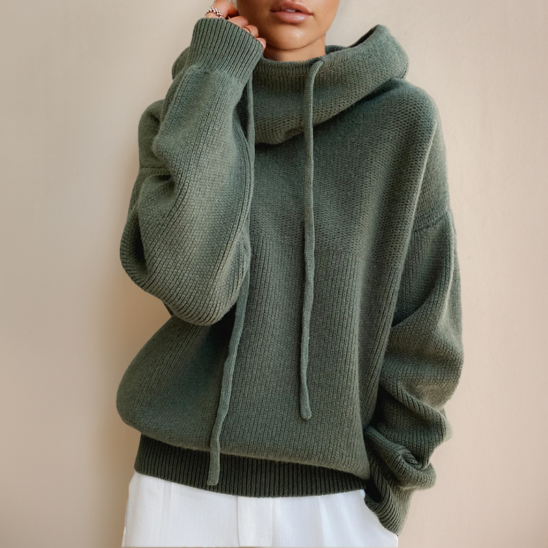 Women's Hooded Turtleneck Sweater