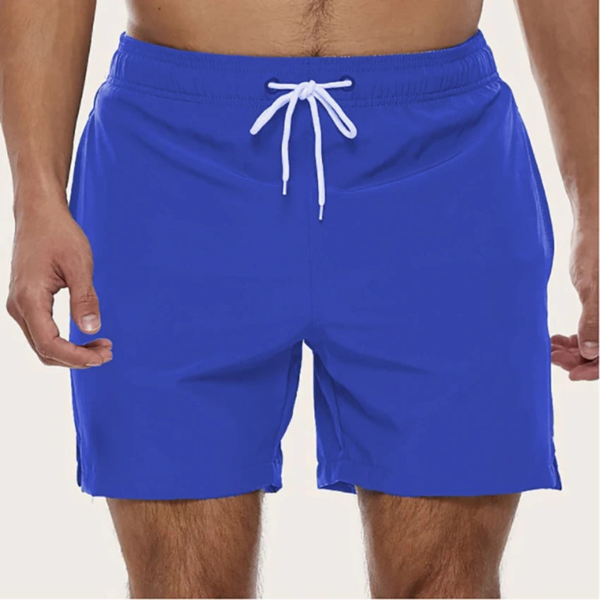 Men's Quick-Dry Swim Shorts with Elastic Waist