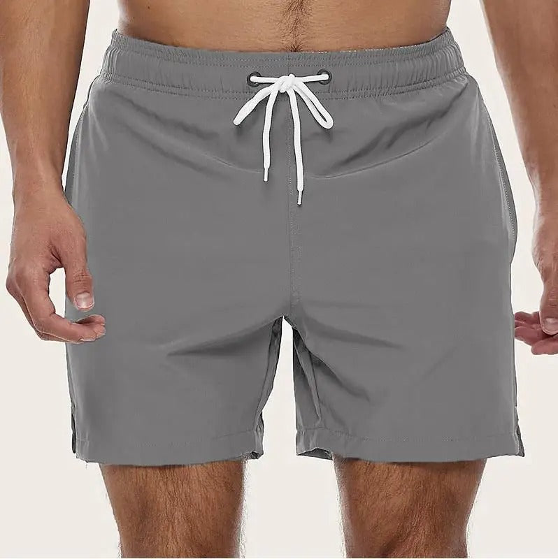 Men's Quick-Dry Swim Shorts with Elastic Waist