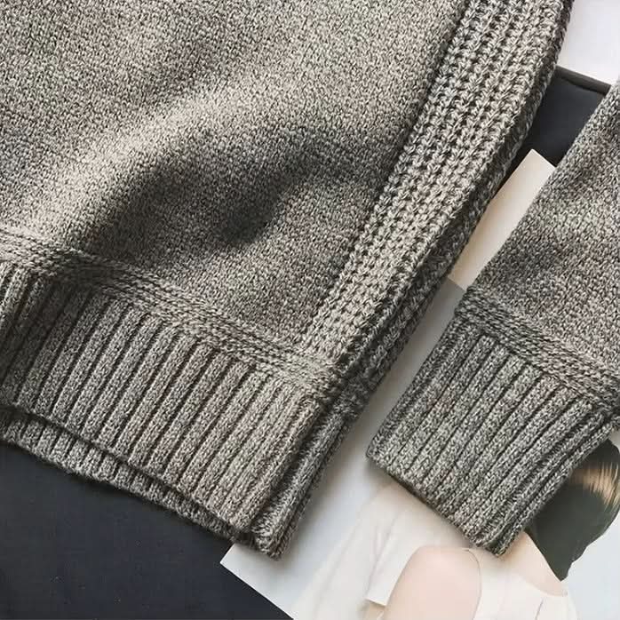Women's Classic Crew Neck Sweater with Elbow Patch Detail