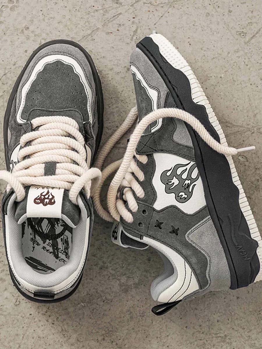 Men's Retro Low Top Streetwear Skate Sneakers