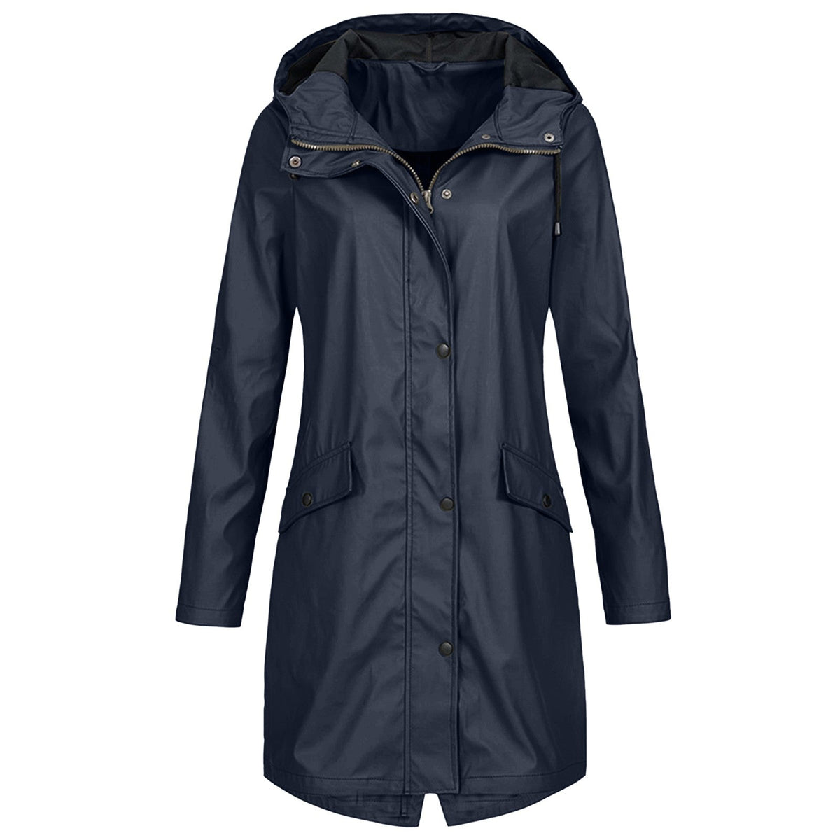 Women's Waterproof Hooded Raincoat with Adjustable Hood
