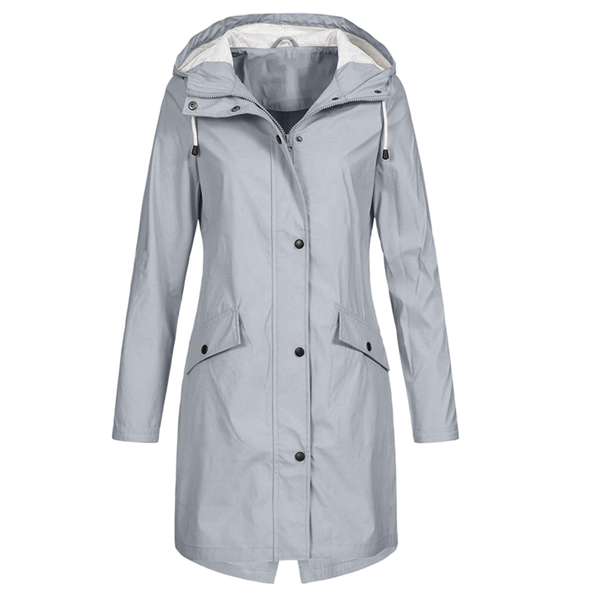 Women's Waterproof Hooded Raincoat with Adjustable Hood