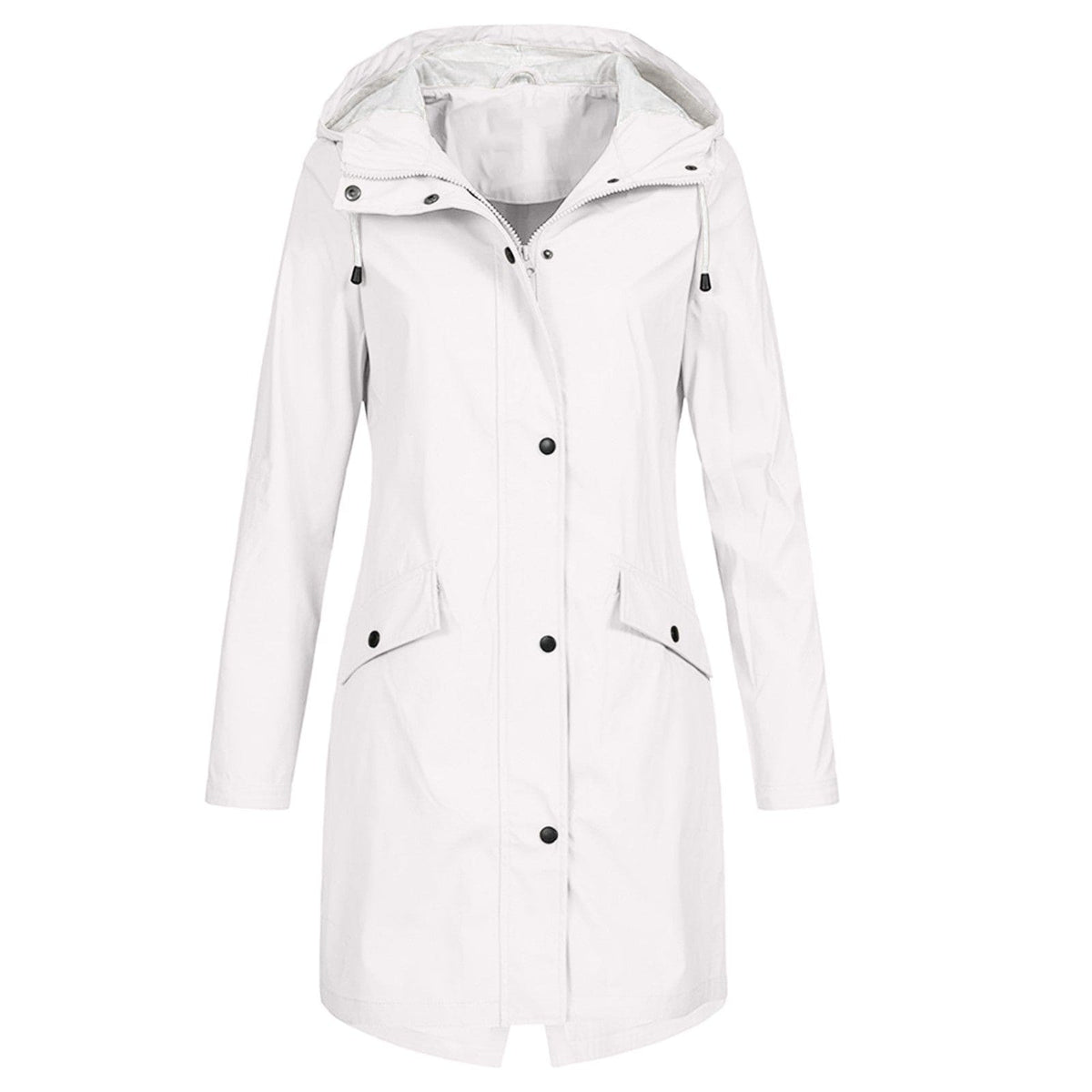 Women's Waterproof Hooded Raincoat with Adjustable Hood