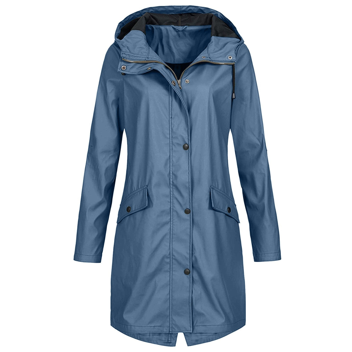Women's Waterproof Hooded Raincoat with Adjustable Hood