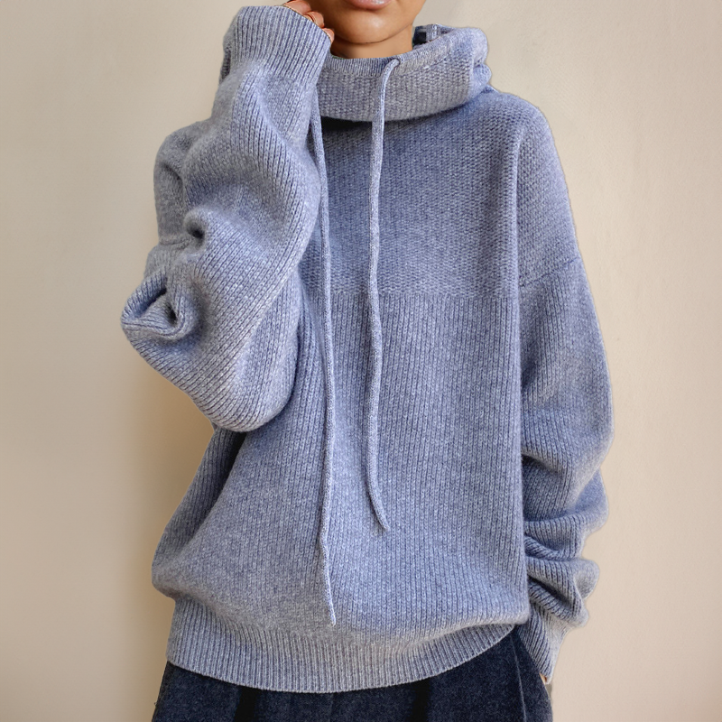 Women's Hooded Turtleneck Sweater