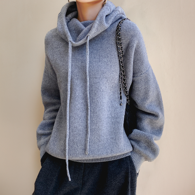 Women's Hooded Turtleneck Sweater