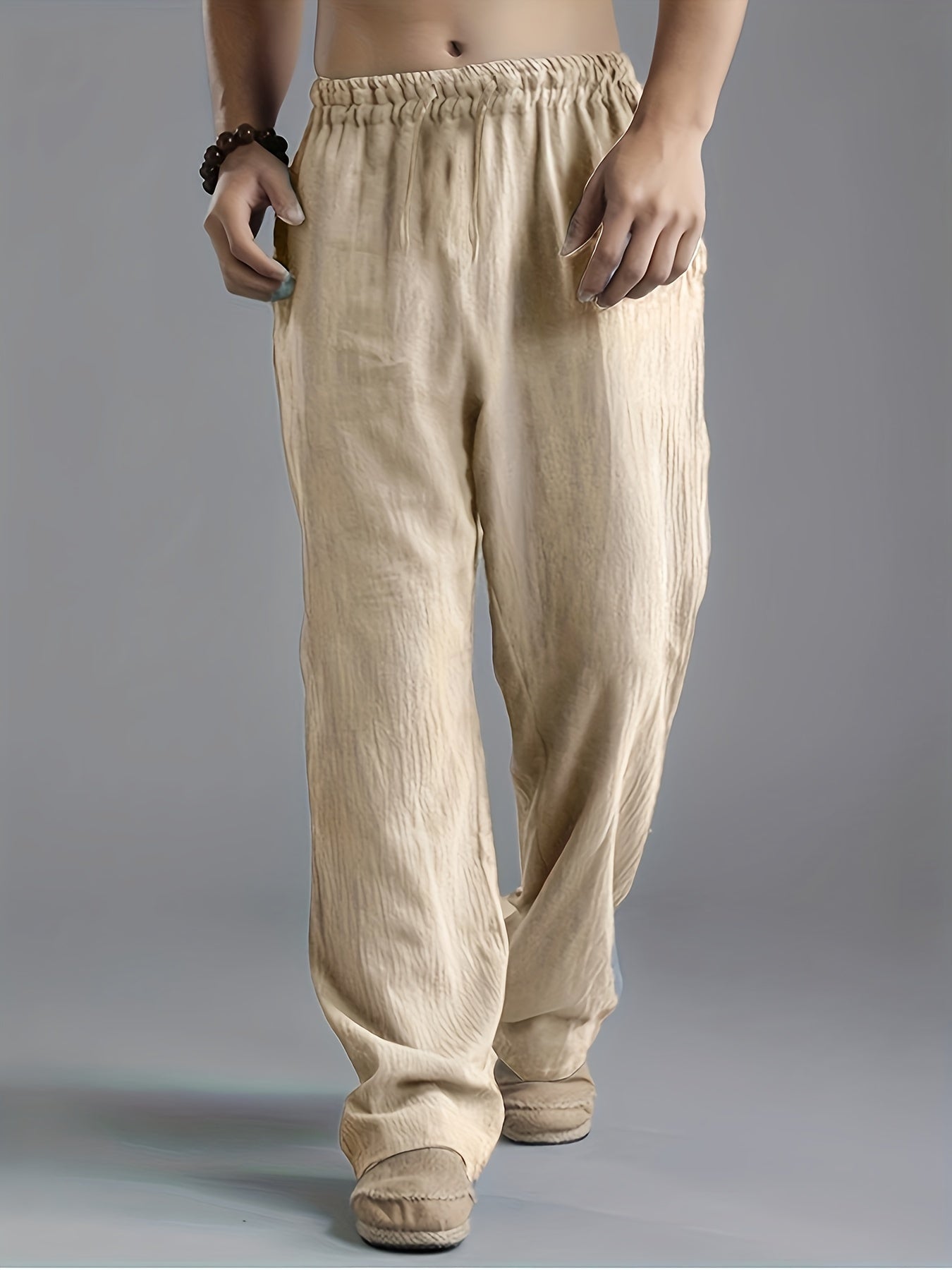Stylish Men's Linen Trousers Breathable Comfortable