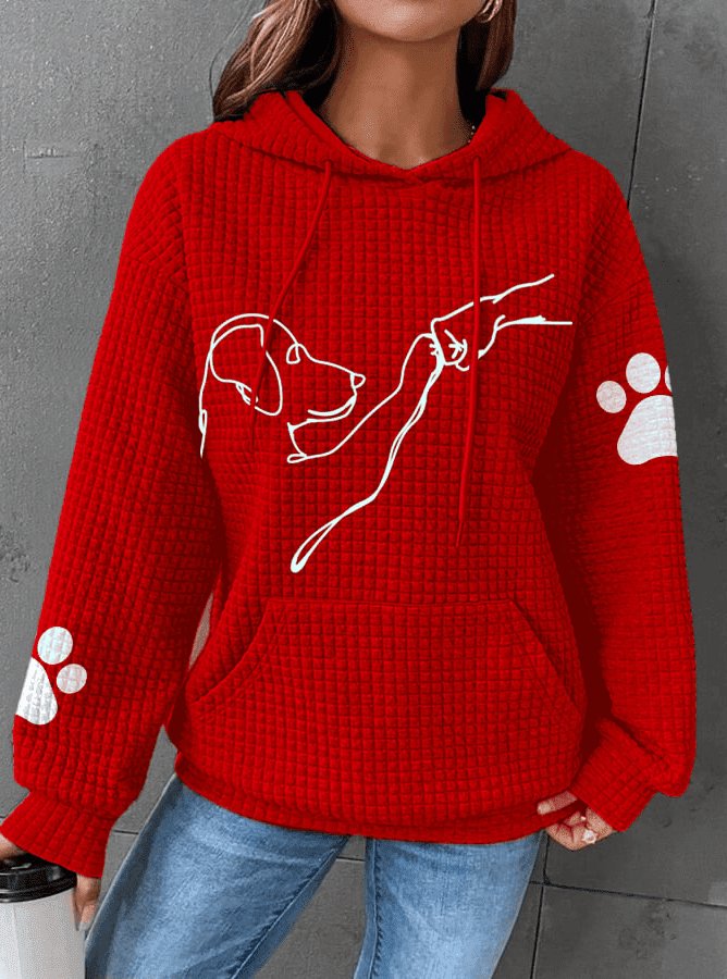 Comfortable Women's Hoodie | With Cute Dog Prints