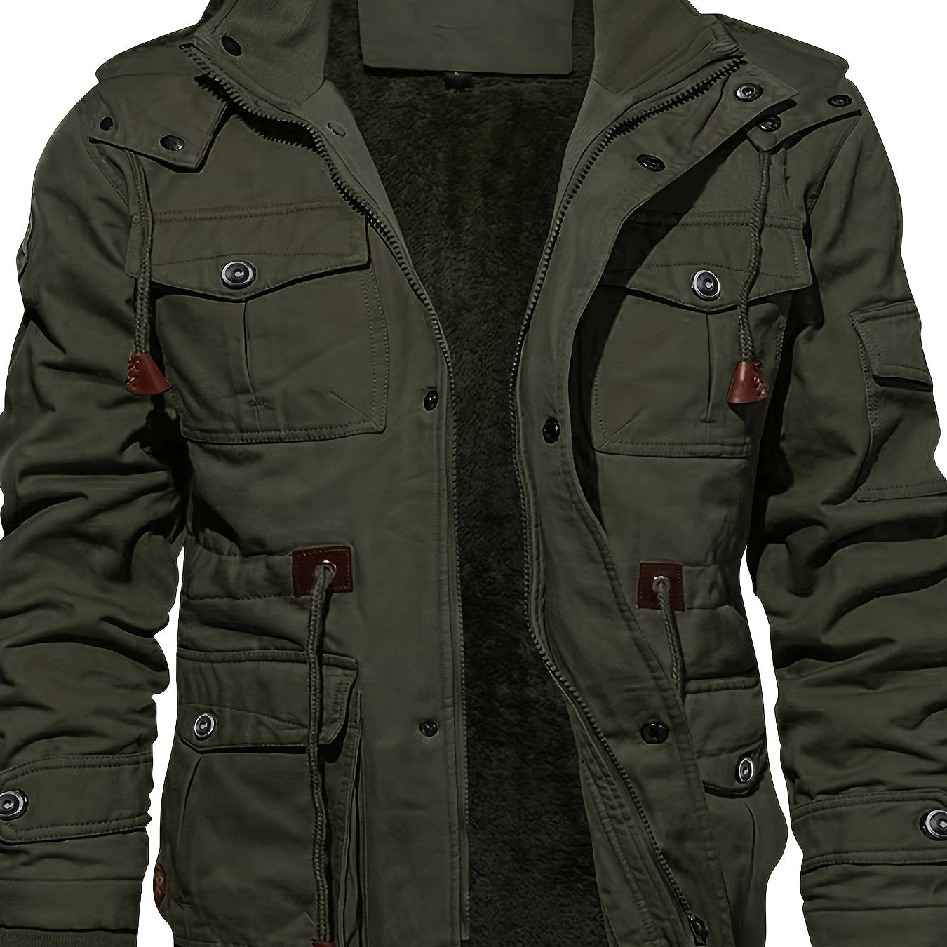 Men's Multi-Pocket Hooded Utility Jacket