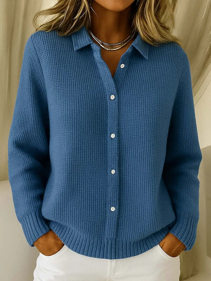 Women's Longline Knit Cardigan Button-Front
