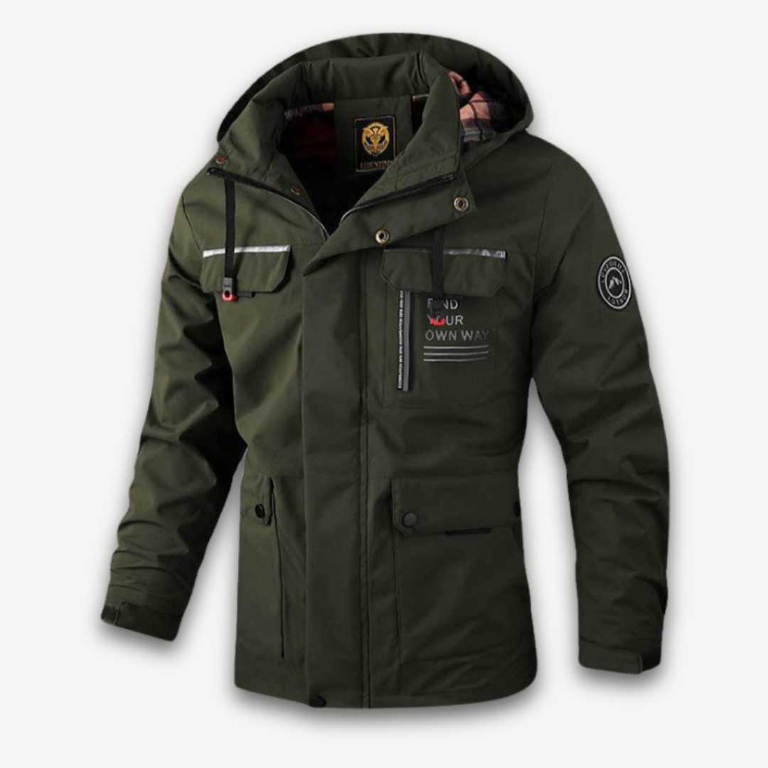 Stylish Men's Waterproof Winter Jacket with Hood