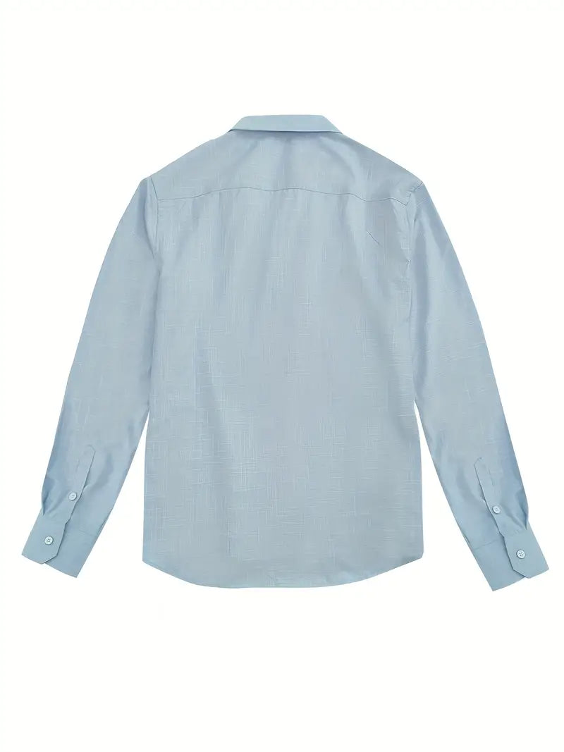 Men's Tailored Button-Up Shirt with Contrast Details