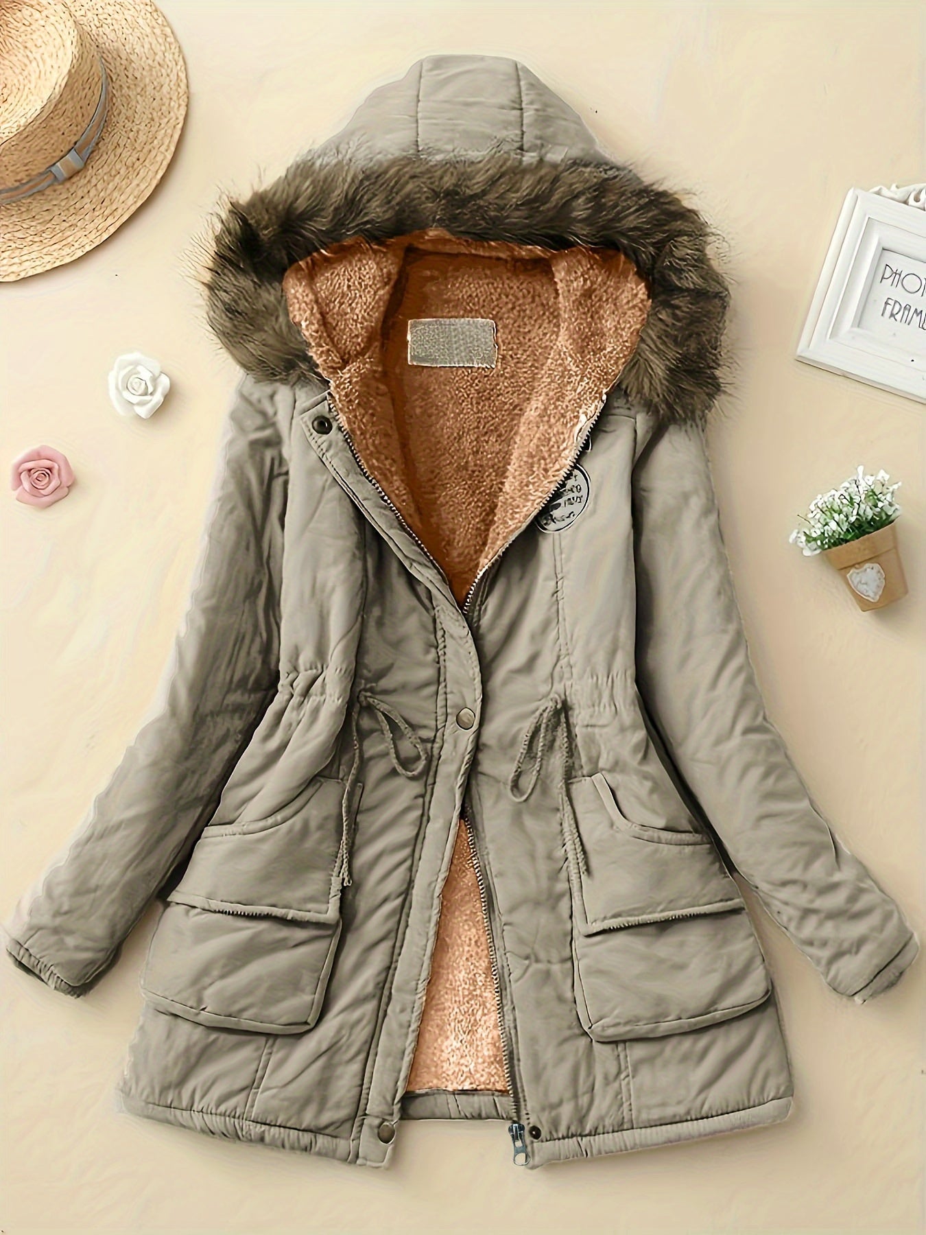 Stylish Women's Parka Coat with Warm Hood