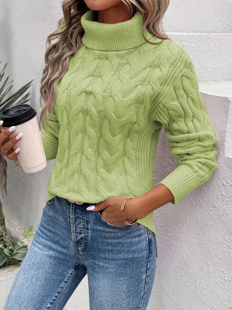 Women's Cable Knit Cozy Turtleneck Sweater