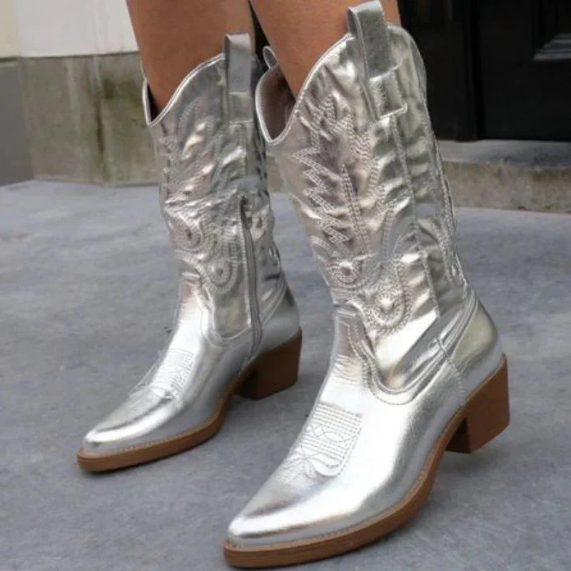 Elegant Women's Cowboy Boots – Modern Western Style with Comfort