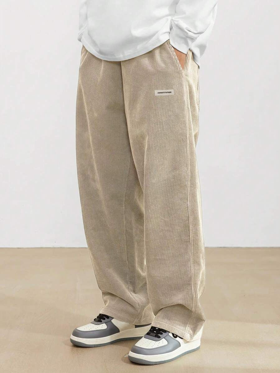 Men's Loose-Fit Straight Corduroy Pants