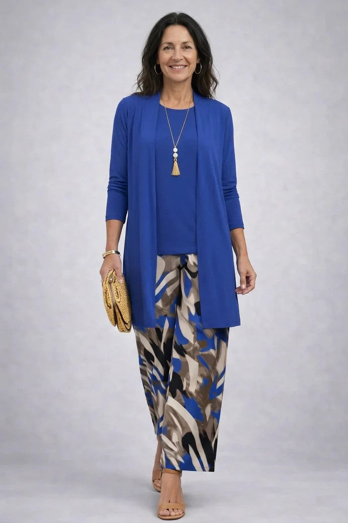 Women's Elegant Printed Co-Ord Three-Piece Set