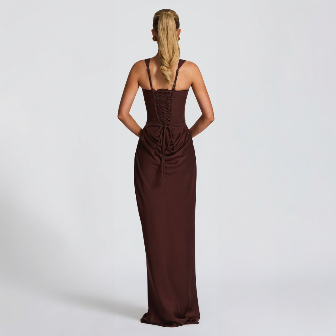 Women's Elegant Square Neck Mermaid Maxi Dress